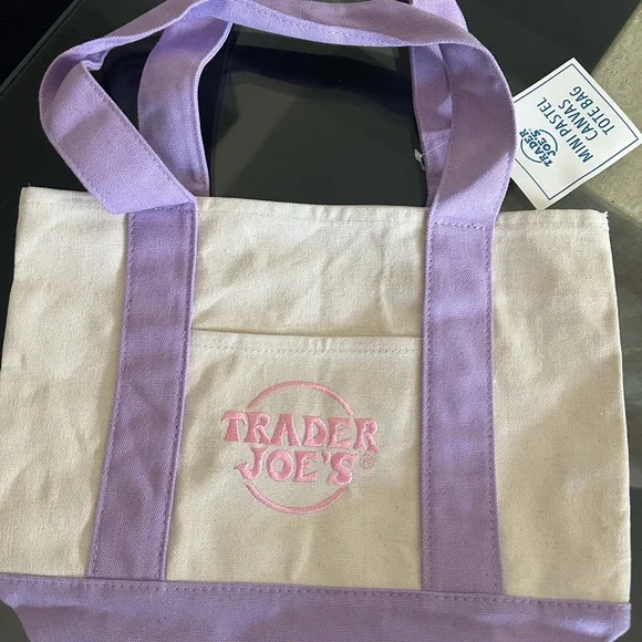 Trader Joe’s Purple mini Tote Bag - Picture 2 of 3